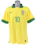 2013 Ronaldinho Brazil National Soccer Team Jersey (MEARS LOA)