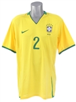 2008 Daniel Alves Brazil National Soccer Team Jersey (MEARS LOA)