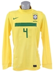2011 Thiago Silva Brazil National Soccer Team Copa America Jersey (MEARS LOA)