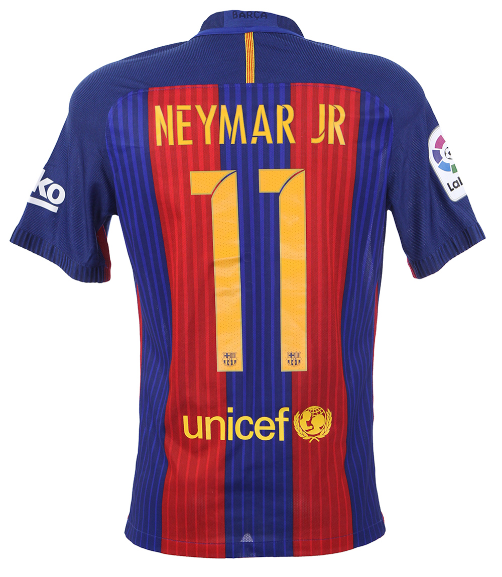 Lot Detail - 2016 Neymar FC Barcelona La Liga Jersey (MEARS LOA)