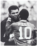 2000s Pele Brazil Soccer Signed 16" x 20" Photos w/ Muhammad Ali - (PSA/DNA)