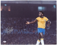 2010s Pele Brazil Soccer Signed 16" x 20" Photo (PSA/DNA)