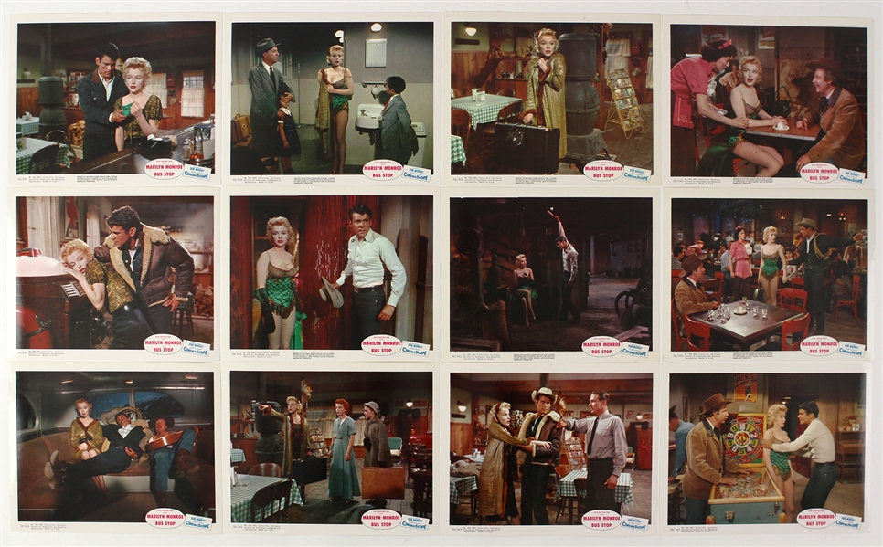 1956 Marilyn Monroe "Bus Stop" Lobby Cards (Lot of 12)