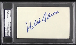 1954-1976 Hank Aaron Milwaukee Atlanta Braves Brewers Autographed Index Card (PSA/DNA Certified)
