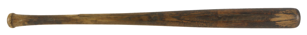 1921-31 Eddie Deal Sidewritten H&B Louisville Slugger Professional Model Game Used Bat (MEARS LOA) 