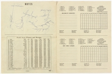1955 Brooklyn Dodgers Multi Signed World Series Program Insert w/ 9 Signatures Including Jackie Robinson, Sandy Koufax, Duke Snider & More (*Full JSA Letter*) 