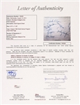1955 Brooklyn Dodgers Multi Signed World Series Program Insert w/ 9 Signatures Including Jackie Robinson, Sandy Koufax, Duke Snider & More (*Full JSA Letter*) 