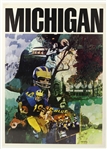 1960s College Football 20x 28 Portrait Posters Including Wisconsin, Purdue, Michigan and more (Lot of 10)