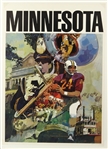 1960s College Football 20x 28 Portrait Posters Including Wisconsin, Purdue, Michigan and more (Lot of 10)