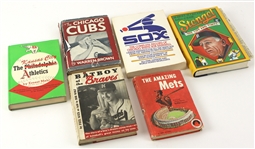 1946-84 Baseball Book Collection - Lot of 6 w/ Casey Stengel, Kansas City Athletics, Milwaukee Braves & More