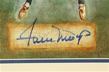 1983 Mickey Mantle Willie Mays Duke Snider Signed 30 x 42 Framed Willie, Mickey & The Duke Lithograph (JSA) 256/1603