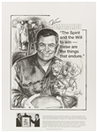1990s Vince Lombardi Green Bay Packers 16" x 20" Lithograph