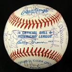 1991 Minnesota Twins World Series Champions Team Signed OAL Brown Baseball w/ 35 Signatures Including Kirby Puckett, Kent Hrbek, Tom Kelly & More (JSA)