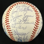 1991 Minnesota Twins World Series Champions Team Signed OAL Brown Baseball w/ 35 Signatures Including Kirby Puckett, Kent Hrbek, Tom Kelly & More (JSA)