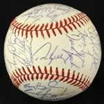 1991 Minnesota Twins World Series Champions Team Signed OAL Brown Baseball w/ 35 Signatures Including Kirby Puckett, Kent Hrbek, Tom Kelly & More (JSA)