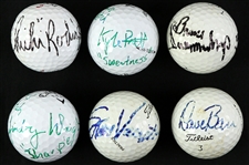 2000s PGA Signed Golfed Balls Including Dave Barr, Chi-Chi Rodriguez, and more (JSA)
