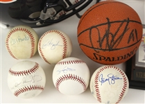 1940s-2000s Baseball, Basketball, and Football Signed Items Including Matt Gamel, Mark Grace and more (Lot of 14)(JSA)