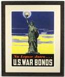 1943 Na Lepsze Jutro U.S. War Bonds 31 1/2"x 37" Frame Polish Print 