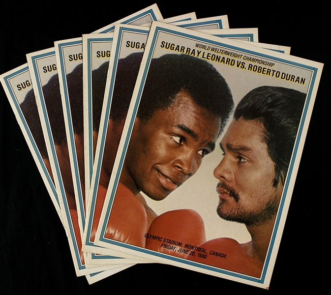1980 Sugar Ray Leonard vs Roberto Duran Programs (Lot of 6)
