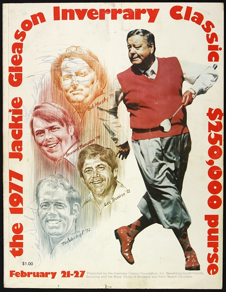1977 Jackie Gleason Inverrary Classic Signed Program *JSA Full Letter*