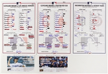 2013-2014 Milwaukee Brewers 11"x 17" Rosters (Lot of 5)