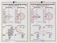 2013-2014 Milwaukee Brewers 11x 17 Rosters (Lot of 5)