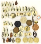 1890s-1950s Boxing Pinback Buttons, Boxing Glove Charms and Coins (Lot of 57)