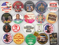 1960s-2000s Boxing Pinback Buttons, Keychains, and more (Lot of 100+)