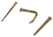 1850-1900 circa Girard Homestead Rutland Township Nails - Lot of 3