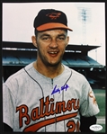 1960-1962 Billy Hoeft Baltimore Orioles Autographed 8x10 Photo (JSA)