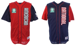 1999 MLB All Star Game Batting Practice Jerseys Including Cal Ripken Jr and Jeff Bagwell (Lot of 2) (MEARS LOA)