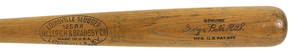 1933 Babe Ruth New York Yankees H&B Louisville Slugger 125BR Store Model Bat 