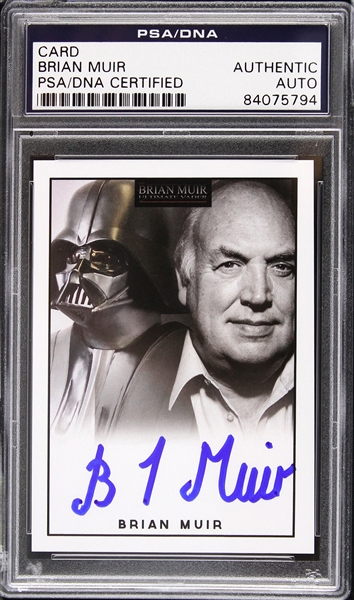 2018 Brian Muir Darth Vader Star Wars Signed Trading Card (PSA/DNA Slabbed)