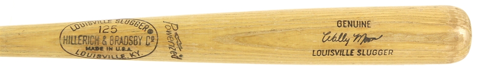 1973-1975 (Post Career) Wally Moon Los Angeles Dodgers H&B Louisville Slugger Professional Model Game Used Bat (MEARS LOA)