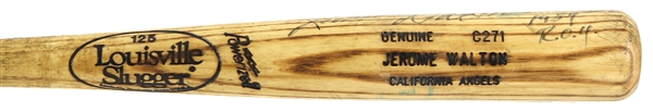 1993 Jerome Walton California Angels Signed Louisville Slugger Professional Model Game Used Bat (MEARS LOA/JSA) 