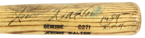 1993 Jerome Walton California Angels Signed Louisville Slugger Professional Model Game Used Bat (MEARS LOA/JSA) 