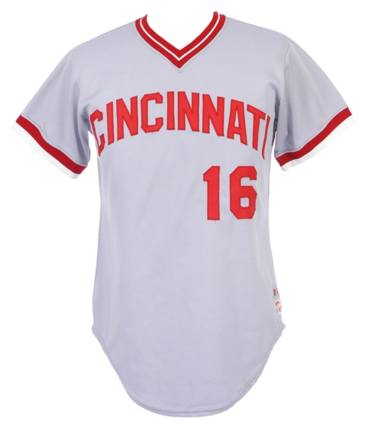 1981 Ron Oester Cincinnati Reds Game Worn Road Jersey (MEARS LOA)