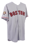 2001 John Valentin Boston Red Sox Signed Game Worn Road Jersey (MEARS LOA/JSA)