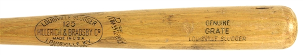 1950-57 Don Grate Minor Leagues H&B Louisville Slugger Professional Model Game Used Bat (MEARS LOA)
