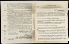 1933- Joe Dickinson Milwaukee Braves/Minor Leagues Document Collection - Lot of 6 w/ Contracts, Correspondence & Release Notice (MEARS LOA