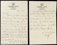 1933- Joe Dickinson Milwaukee Braves/Minor Leagues Document Collection - Lot of 6 w/ Contracts, Correspondence & Release Notice (MEARS LOA