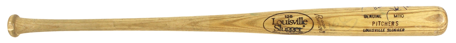 1983-85 Ted Power Cincinnati Reds Signed Louisville Slugger Professional Model Game Used Bat (MEARS LOA/JSA)