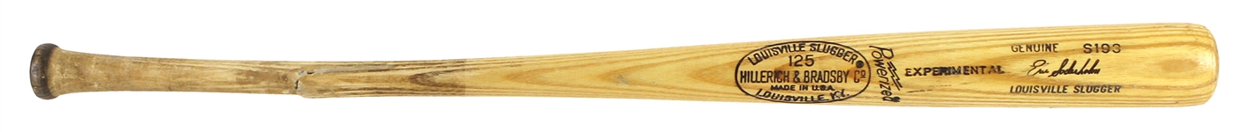 1977-79 Eric Soderholm White Sox/Rangers H&B Louisville Slugger Professional Model Experimental Bat (MEARS LOA)
