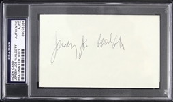 1930-1953 Jersey Joe Walcott Signed 3"x 5" Index Card (PSA/DNA Slabbed)
