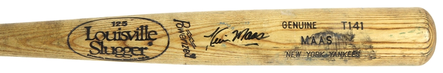 1991-93 Kevin Maas New York Yankees Signed Louisville Slugger Professional Model Game Used Bat (MEARS LOA/JSA)