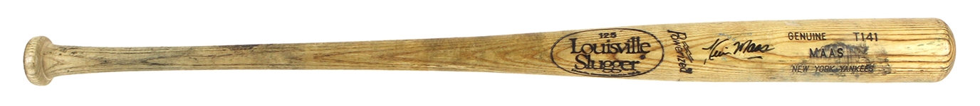 1991-93 Kevin Maas New York Yankees Signed Louisville Slugger Professional Model Game Used Bat (MEARS LOA/JSA)