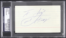 1965-1981 Joe Frazier Signed 3"x 5" Index Card (PSA/DNA Slabbed)