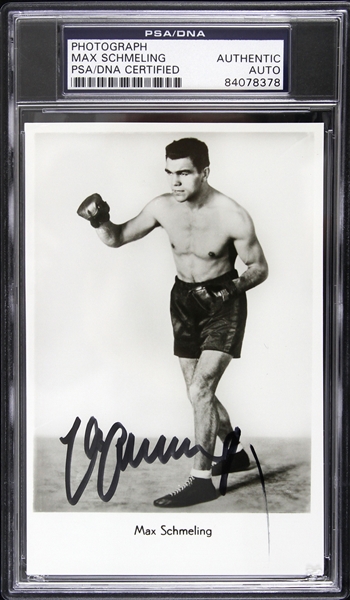 1924-1948 Max Schmeling Signed 3"x 5" Photo (PSA/DNA Slabbed)