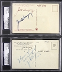 1914-1927 Jack Dempsey Signed 3x 5 Postcards  - Lot of 2 (PSA/DNA Slabbed)