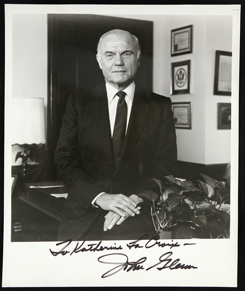 1921-2016 John Glenn Signed 8"x 10" B&W Photo (JSA)